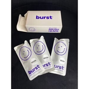 3 Pack,BURST Pro Sonic Electric Toothbrush Replacement Heads,White Soft Bristles